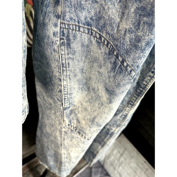1980's Vintage Acid Washed Jean Duster PG Collections, Studs, Women Size 6 - Picture 8 of 12